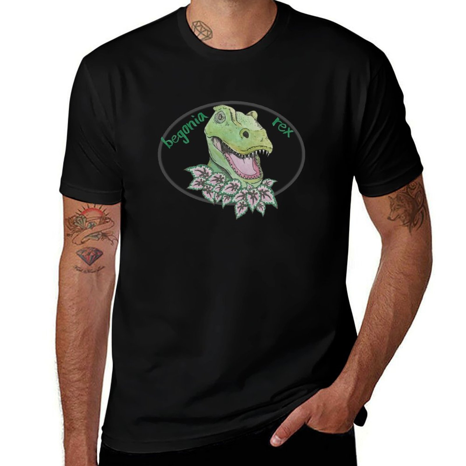 Begonia Rex - Camiseta T rex begonia, casual para