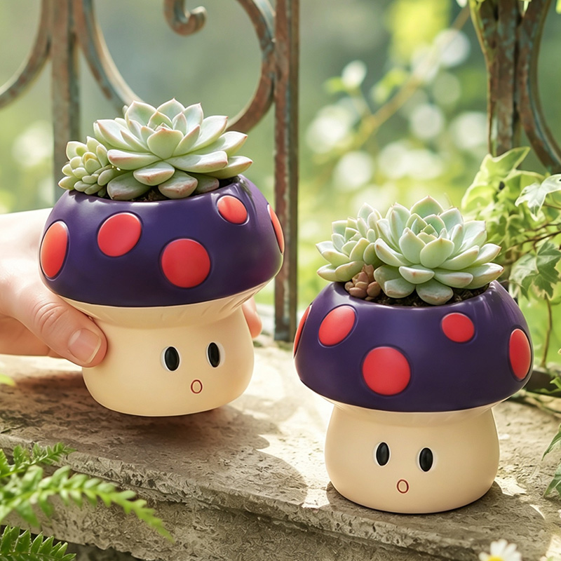 Echeveria Succulent - Maceta de resina con diseño de