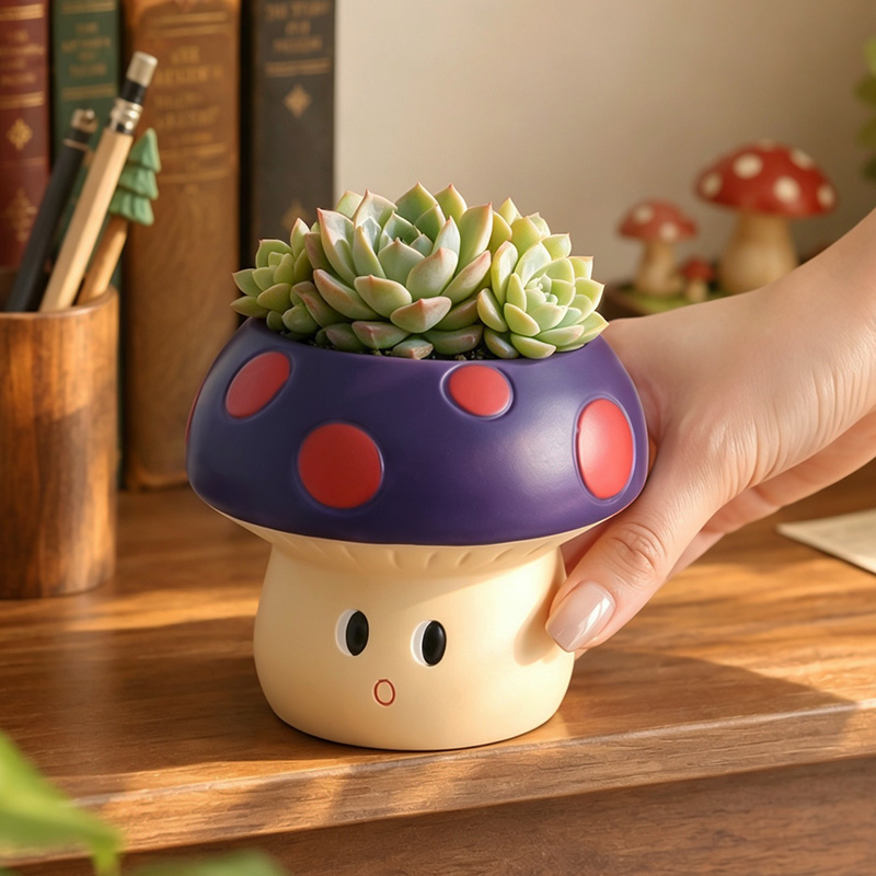 Maceta de resina con diseño de - Echeveria Succulent reseña y precio