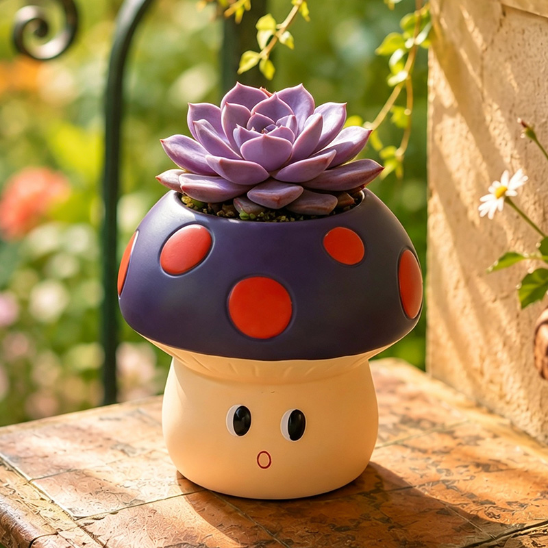 Maceta de resina con diseño de - Echeveria Succulent reseña y precio